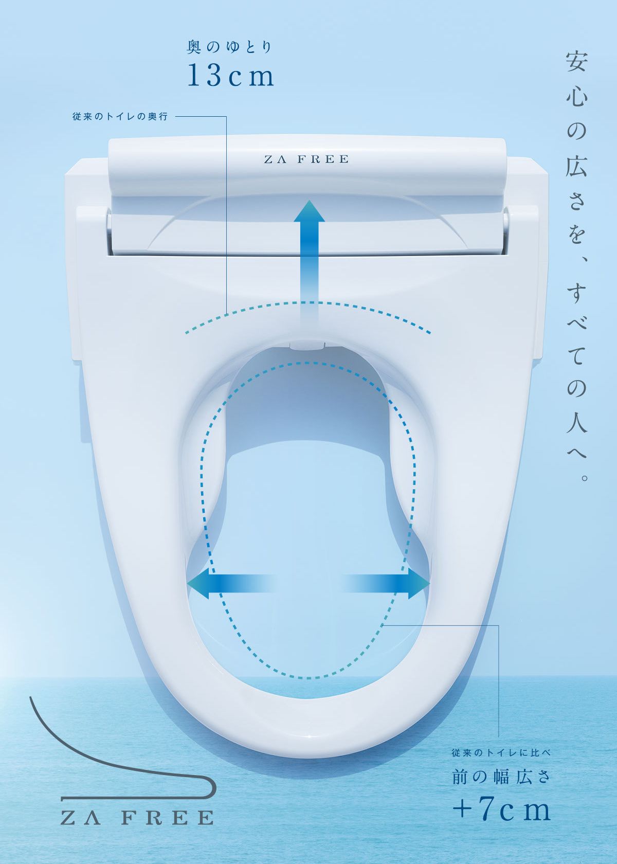 前広便座「ZA FREE」